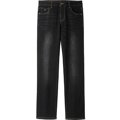 海澜之家山不在高黑色猫须牛仔裤