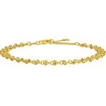 圣诞周生生足金爆闪蕾丝满天星扭扭珠蹦迪珠金珠黄金手链女95482B