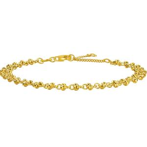 圣诞周生生足金爆闪蕾丝满天星扭扭珠蹦迪珠金珠黄金手链女95482B