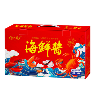 虾大婶北塘风味虾酱礼盒天津特产正宗螃蟹扇贝鱼籽海鲜酱下饭酱