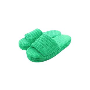 中古vintage二奢BottegaVeneta葆蝶家95新Sandals凉鞋牛皮鞋绿色