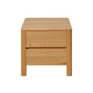 政府补贴全友家居北欧原木风小岛全实木床头柜卧室床边橡木抽屉柜