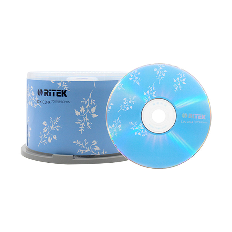 铼德正品CD-R空白刻录光盘ritek金龙CD光盘E时代ARITA光碟刻录音乐MP3CD盘片鹿纹CDR 700MB 52