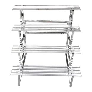 不锈钢花架阳台户外多层阶梯花盆置物架室内落地多肉花盆架花架子