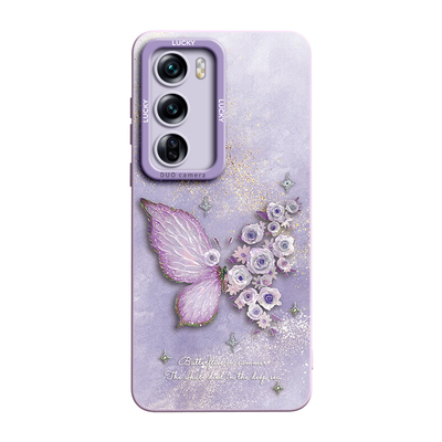 轻奢高级感文艺蝴蝶液态硅胶壳