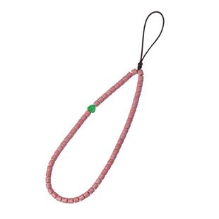 琼睿简约百搭手机链挂件绳情侣男女手工编织松石心形挂手腕手绳防丢手机链挂件挂饰串珠cdd相机挂链清新送礼