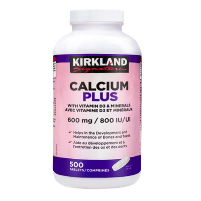 柯克兰钙镁锌维生素d3片500粒