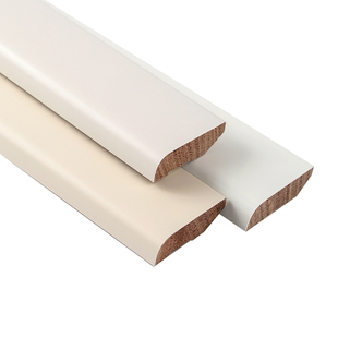 格然 实木踢脚线北欧平板大圆角极窄4公分纯白地脚线贴角线定制色