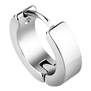 ACITY喜城简约光面耳环男百搭耳圈无耳洞耳夹粗款耳钉女钛钢耳饰