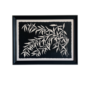 高级感轻法式中古风装饰画客厅餐厅卧室抽象复古挂画时尚黑框壁画