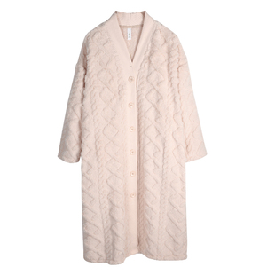 轩靓睡袍女士冬季长款加厚珊瑚绒睡衣保暖法兰绒浴袍家居服晨袍