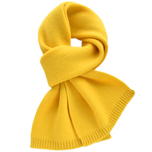 幸福黄色羊毛围巾男女冬季柔软保暖针织毛线围脖礼盒新年生日礼物