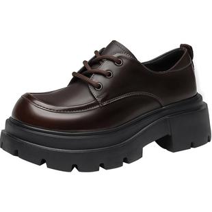 大东粗跟玛丽珍女鞋2025新款春夏小皮鞋晚晚鞋法式单鞋高跟鞋0123