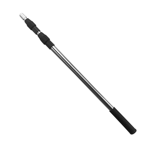 不锈钢伸缩杆子可双重锁定 通用螺口抄鱼网竿 任意定位鱼叉杆