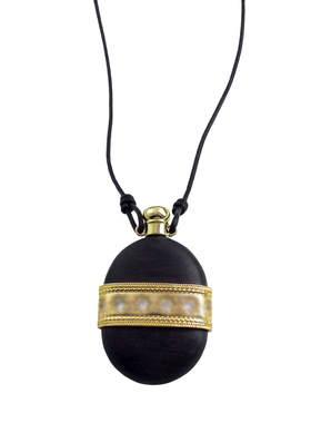 黑檀木酒壶项链女轻奢高级感个性小羊皮绳毛衣链秋冬