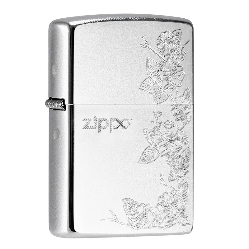 zippo打火机刀刻茉莉官方旗舰正品防风diy刻字男士生日礼物送男友
