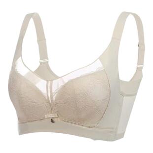 婵娟鸟8849大胸显小内衣女聚拢调整型收副乳防下垂上托大红色文胸