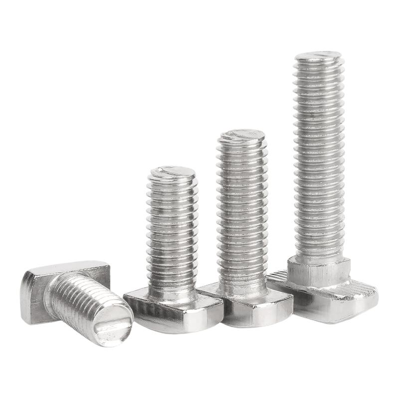 304不锈钢欧标国标T型螺丝t形船型螺栓20/30/40/45铝型材专用配件