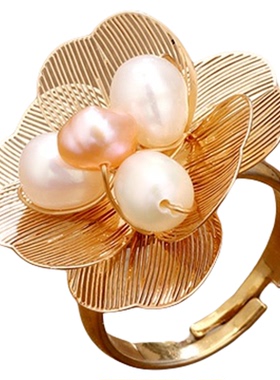 SPECIAL欧美风淡水珍珠戒指