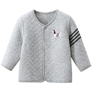 宝宝保暖内衣冬季婴儿衣服纯棉a类秋冬婴幼儿打底衣儿童夹棉上衣