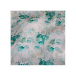 绿花纯天丝数码印花连衣裙女装上衣高端长裙小衫布料面料衬衣服装