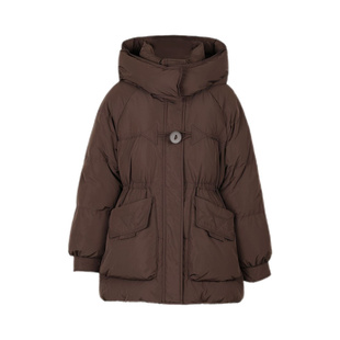 鸭鸭25年冬季新款时尚休闲百搭韩版鸭绒羽绒服小个子高级感外套