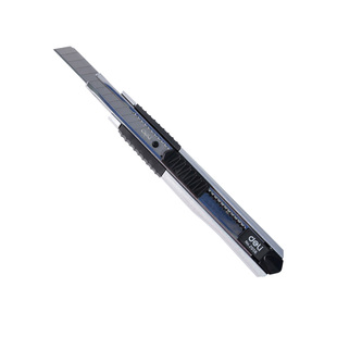 得力不锈钢美工刀小号金属小介刀裁纸刀美术铅笔炭笔削笔刀切纸刀