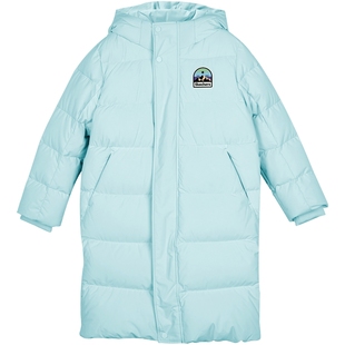 斯凯奇outlets儿童羽绒服长款过膝男女童冬新款防风保暖外套