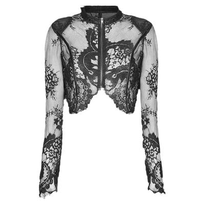 短款外套开衫蕾丝洋气