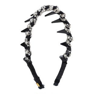 L9000/仿珍珠发箍防滑带齿轻奢头饰不勒头发窟妈妈款优雅大气发卡