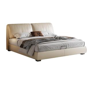 DDC意式极简大象耳朵真皮床主卧2025新款现代简约互不打扰双人床