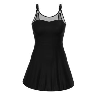 TOSWIM泳衣女连体裙式游泳衣无袖遮肉显瘦防晒温泉海边度假