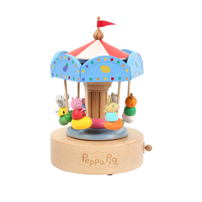 台湾实木森活木趣佩奇乔治音乐盒