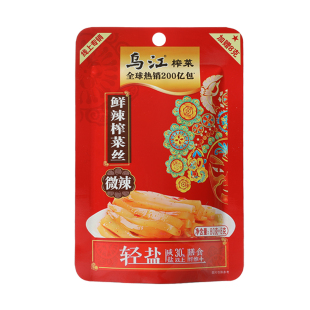 乌江鲜辣榨菜丝80g/袋 佐餐下饭菜早餐稀饭开味榨菜 即食微辣榨菜