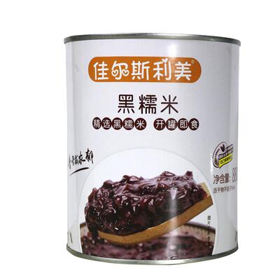 佳尔斯利美黑糯米罐头血糯米紫米甜品早餐配料880g连锁奶茶店专用