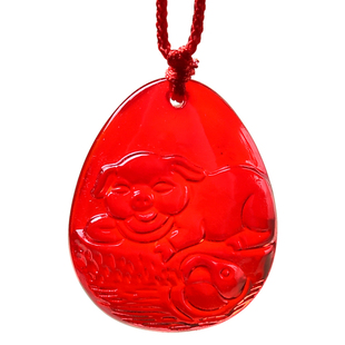 2026年宋韶光属猪吉祥物珠联璧合吊坠本命年招财琉璃挂件男女项链