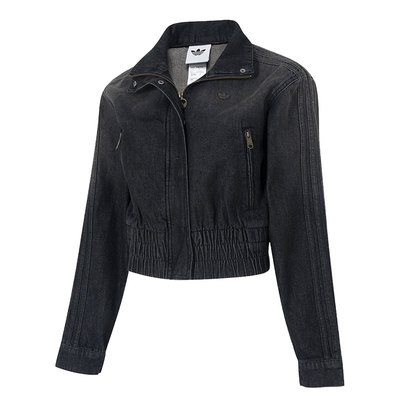 【自营】Adidas三叶草女装运动服牛仔外套女士立领短款夹克KD3918