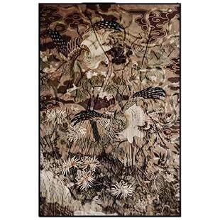 中古风酒店样板间装饰画客厅餐厅晶瓷画民宿背景墙油画布玄关挂画