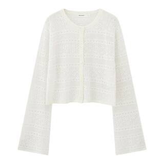 MOUSSY 春季简约淑女风通勤薄款针织开衫女028JSX70-1029
