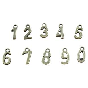 迷你数字钥匙扣字母小配件挂饰 创意钥匙圈小饰品 合金金属挂件