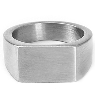 Carmen/卡门欧美潮牌戒指男士方形指环霸气嘻哈钛钢单身食指尾戒