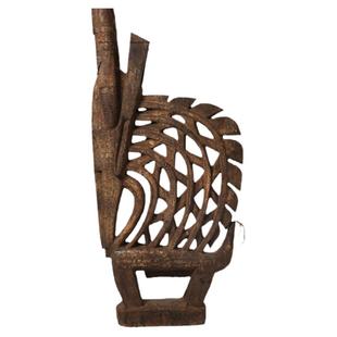 Roomology非洲进口手工木雕班巴拉契瓦拉羚羊面具雕塑