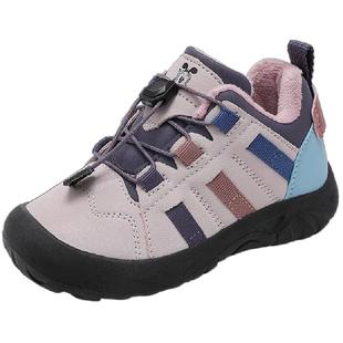 巴布豆童鞋官方旗舰店儿童加绒鞋冬季小孩加厚二棉鞋女大童运动鞋