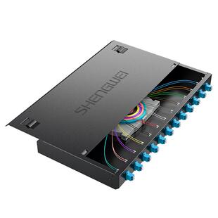 胜为/光纤终端盒SC4/6/8/24口单模满配尾纤光缆熔接盒SC/FC/LC接口通用光纤续接盘配线架出线盒机架式