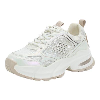 【特惠断码清仓】戈美其真皮运动休闲老爹鞋女春秋厚底板鞋小白鞋