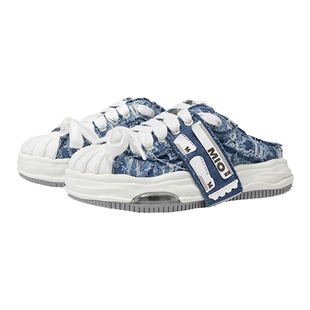 [徐紫茵同款]MIO米奥贝壳头复古拖鞋加绒情侣溶解鞋半拖女