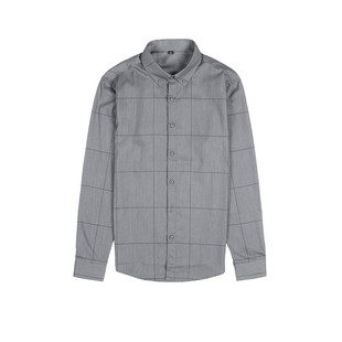 弹力免烫衬衫男长袖韩版修身商务上衣2025新款休闲帅气格子衬衣潮