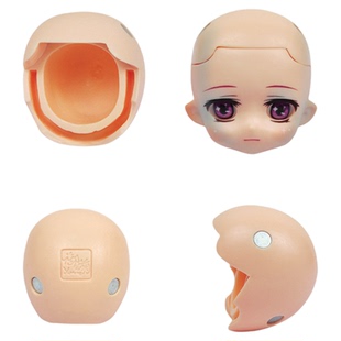 YMY后脑壳光头可装gsc替换粘土人脸开眼睑头围13cm戴真头发现货