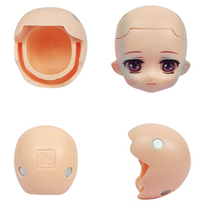 YMY后脑壳光头可装gsc替换粘土人脸开眼睑头围13cm戴真头发现货