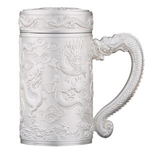 英国Bemega纯银保温杯男999银内胆正品泡茶杯子大容量办公室水杯